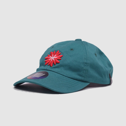 Petrol Italian Lily Flower Flat Cap