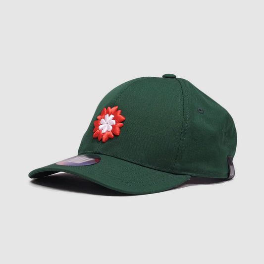 Green English Rose Flower Base Cap