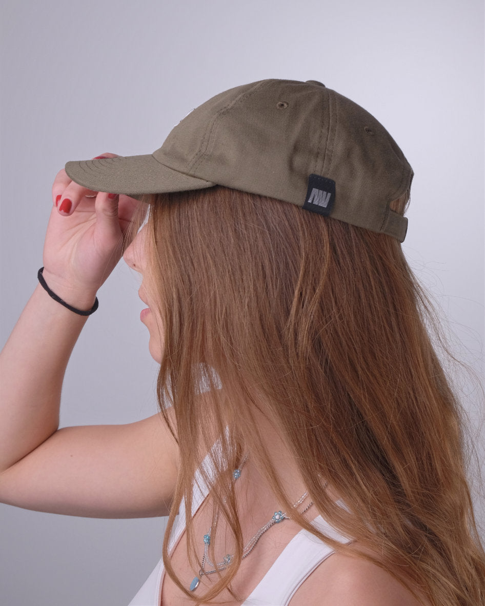 Olive Swiss Edelweiss Flower Flat Cap